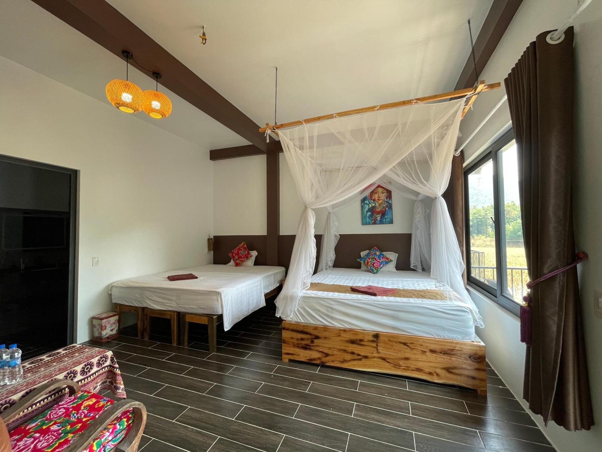 Vu Linh Palm House Homestay - Bungalow Yen Bai Exteriér fotografie