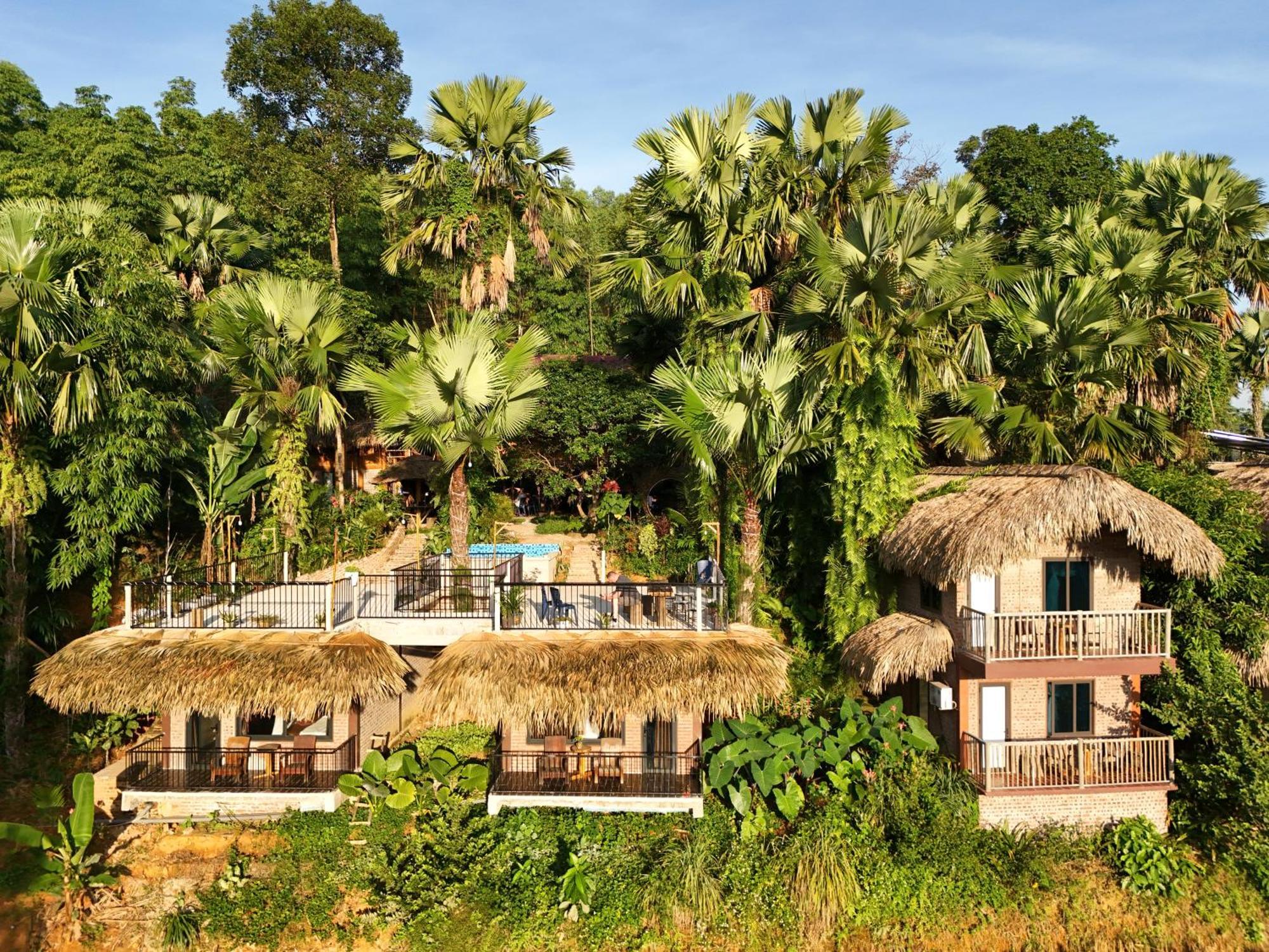 Vu Linh Palm House Homestay - Bungalow Yen Bai Exteriér fotografie