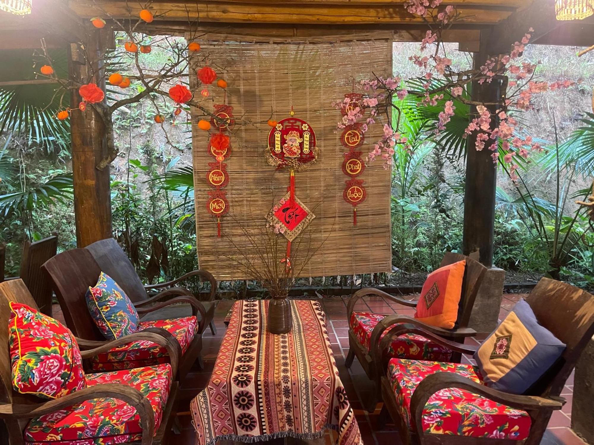 Vu Linh Palm House Homestay - Bungalow Yen Bai Exteriér fotografie