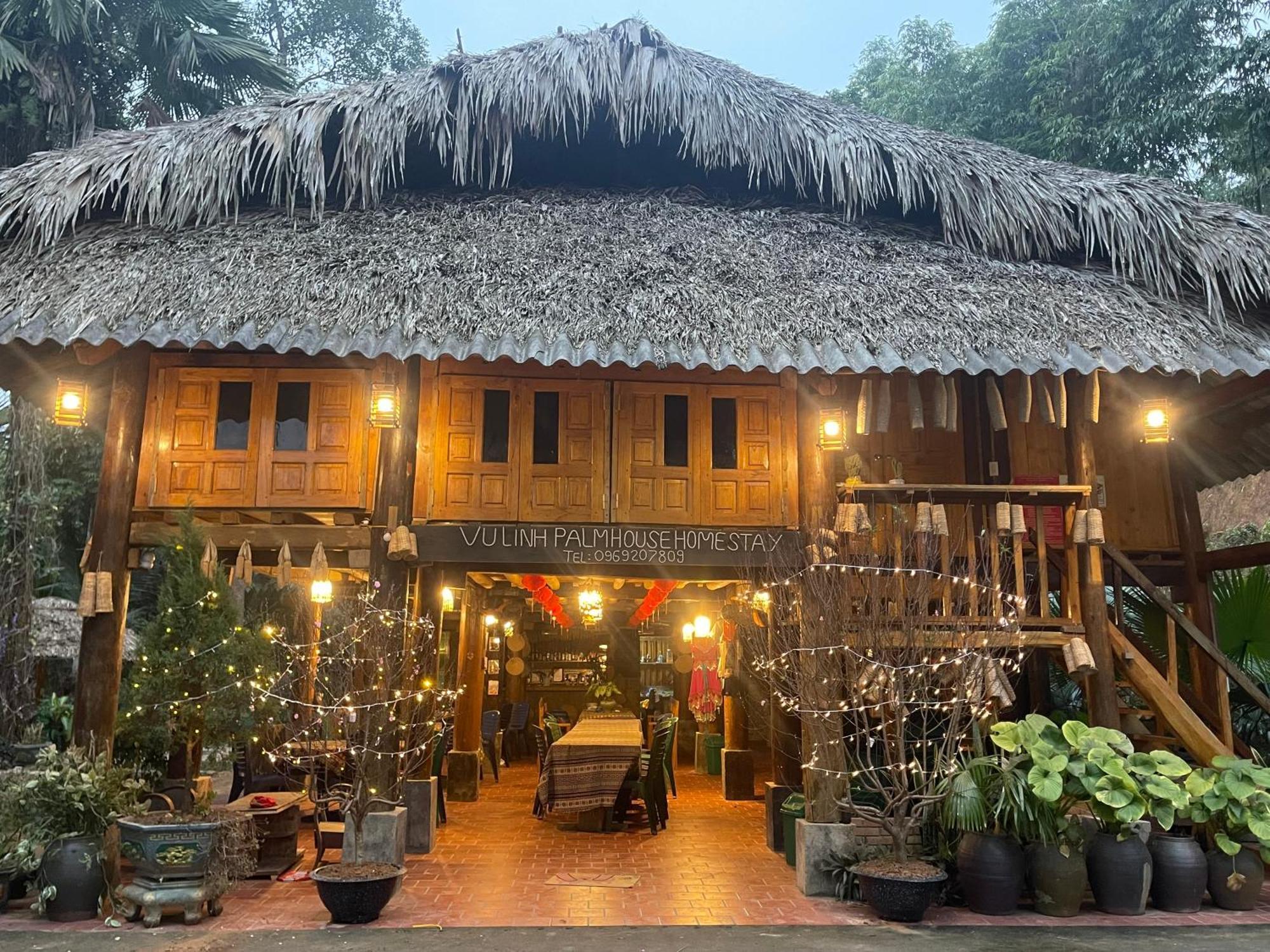Vu Linh Palm House Homestay - Bungalow Yen Bai Exteriér fotografie